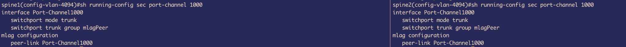 VLAN 4094 Configuration - Spine1