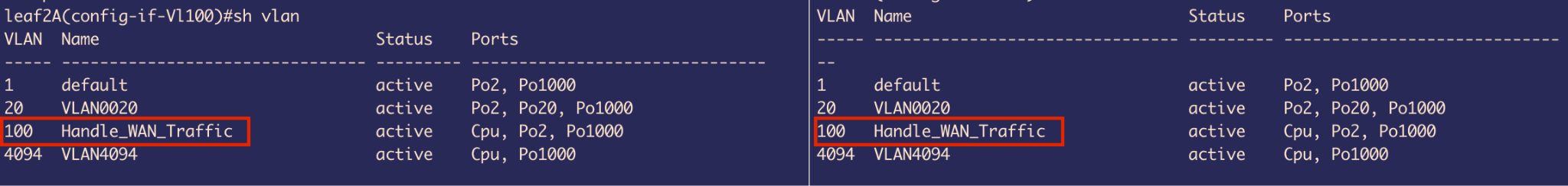 Port-channel Configuration - Leaf1A